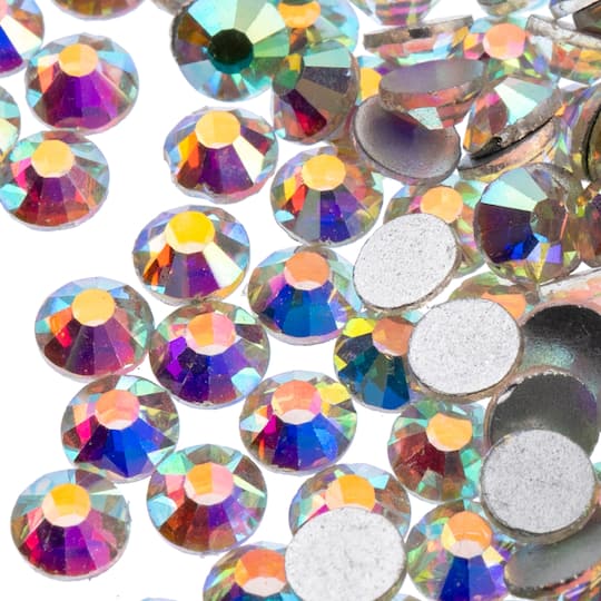 John Bead Crystal Lane SS34 Crystal Glass Round Flatback Rhinestones